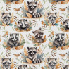 Printed Cotton BLAISE White / Orange